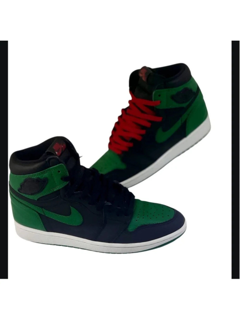 555088-030 Nike Air .Jordan 1 Retro High OG Pine Green White Black Gym Red Sz 10